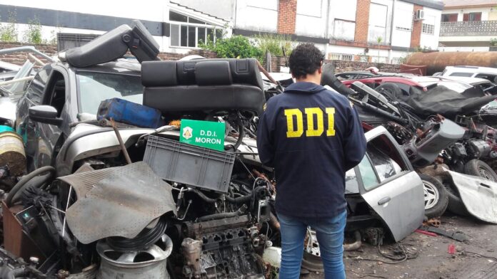 Desarmadero clandestino en Haedo