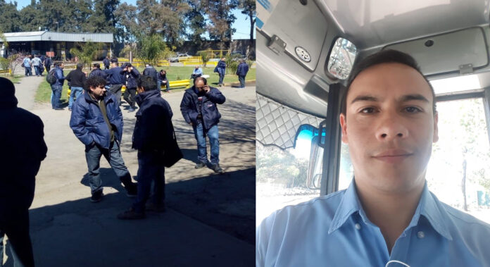 Choferes de paro y conductor agredido