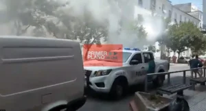 Incendio puesto de diarios