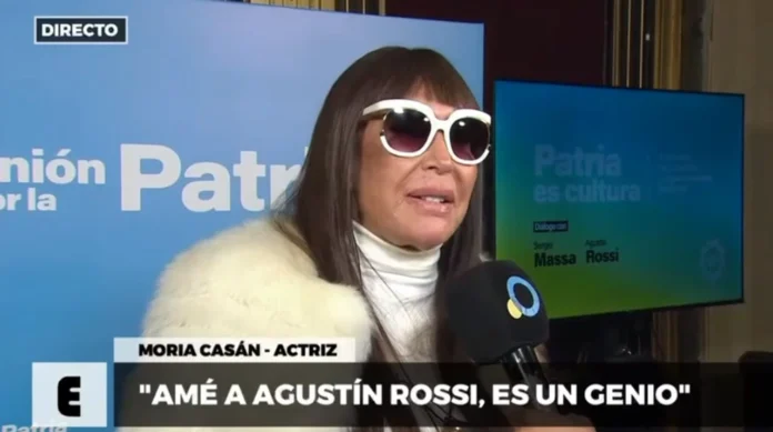 Moria Casán respaldó a la fórmula Sergio Massa-Agustín Rossi