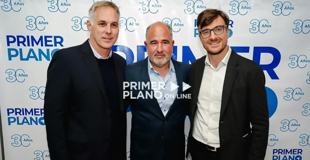 Leandro Ugartemendia y Lucas Ghi en la fiesta por los 30 años de Primer Plano