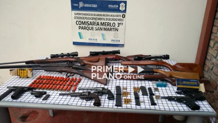 Le incautaron un arsenal a imputado por violencia de género