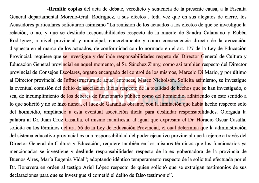 Juicio por la explosión en la Escuela 49 de Moreno