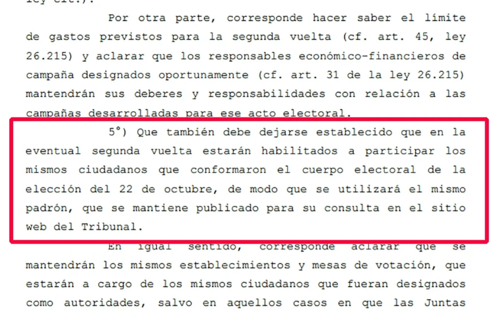 Acordada sobre voto joven