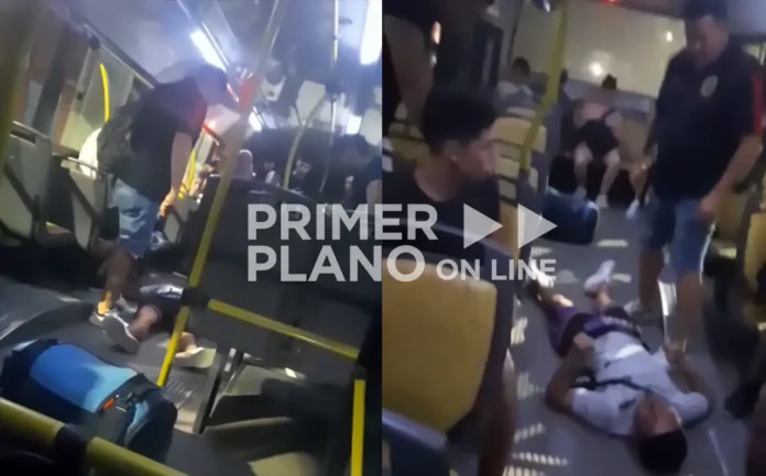 Golpearon a abusador en colectivo