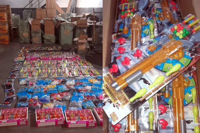 Juguetes truchos decomisados