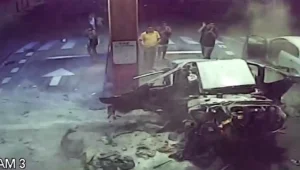 Estallido de auto con droga en Salta