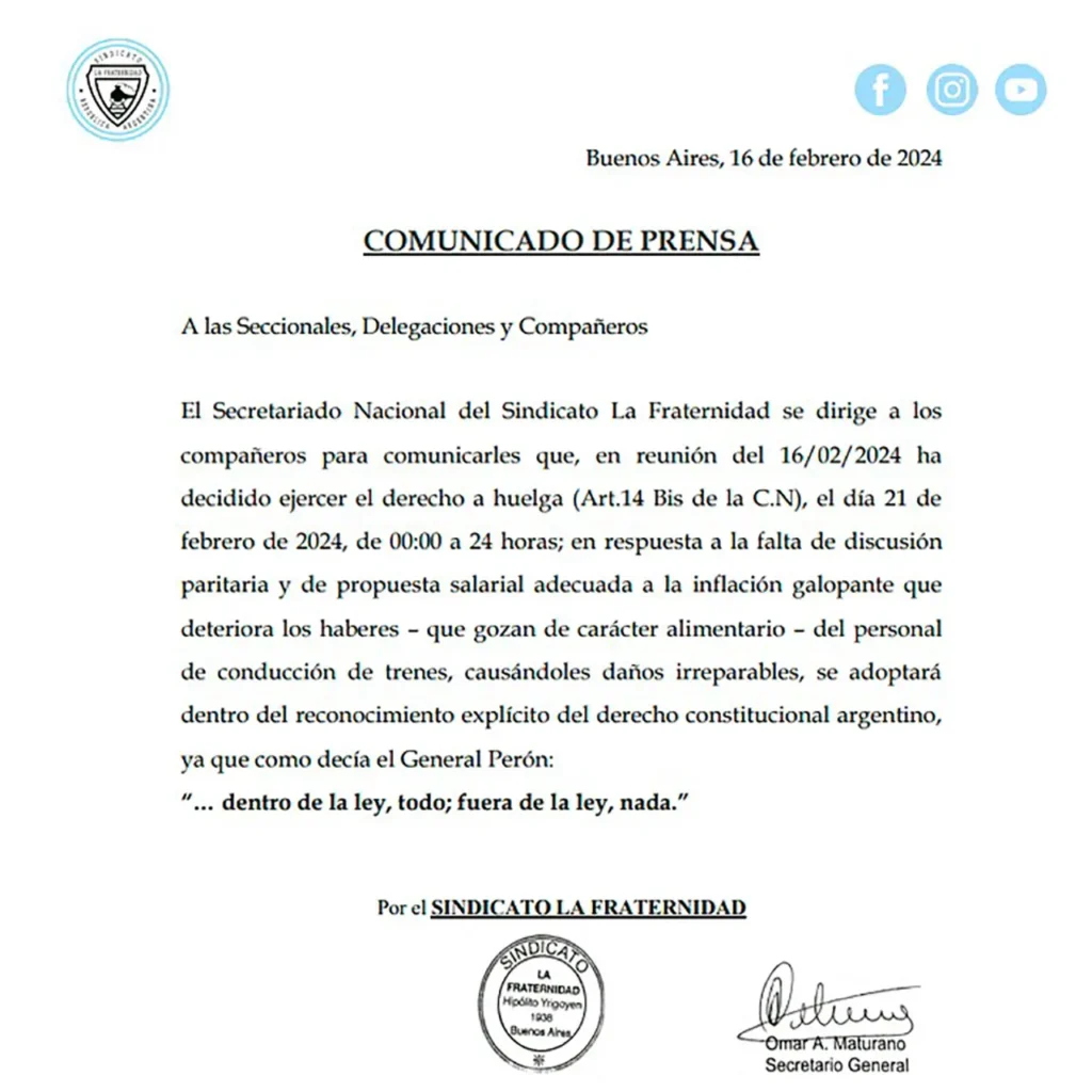 Paro de trenes