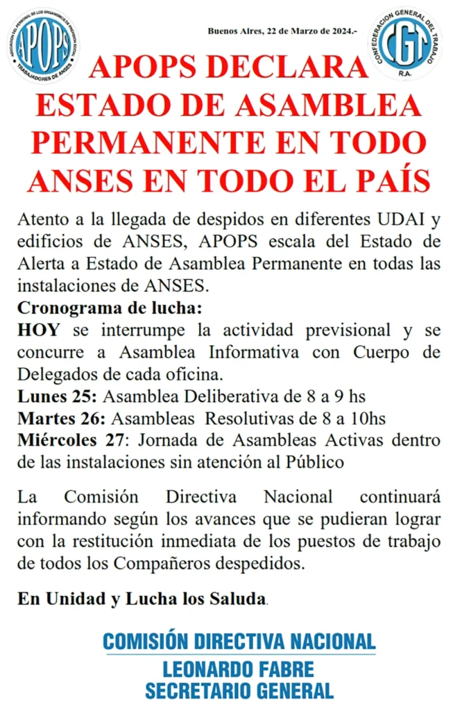 Despidos en Anses