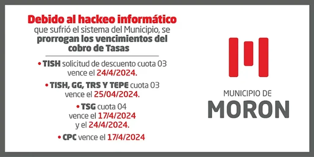 Hackeo Municipio de Morón