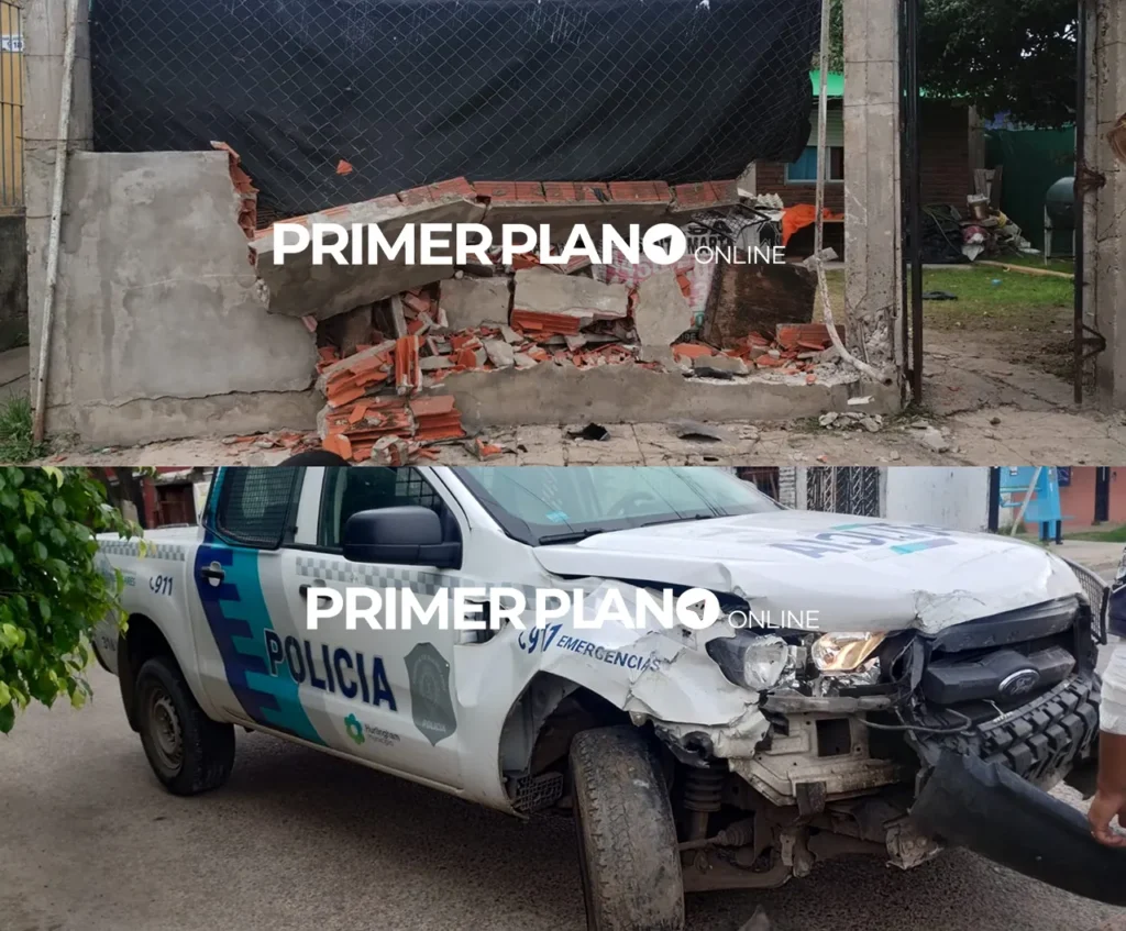 Patrullero se incrustó en una vivienda en Hurlingham
