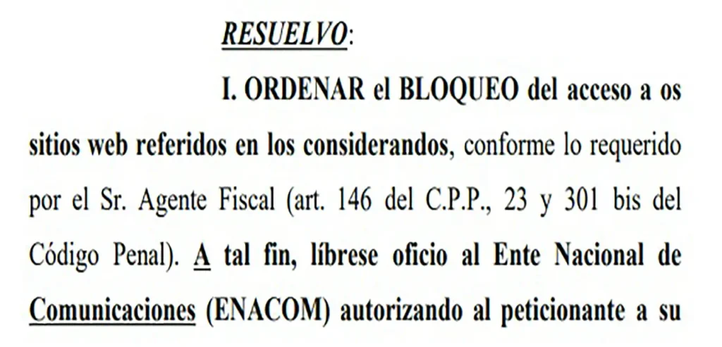 Bloqueo de sitios ilegales de apuestas