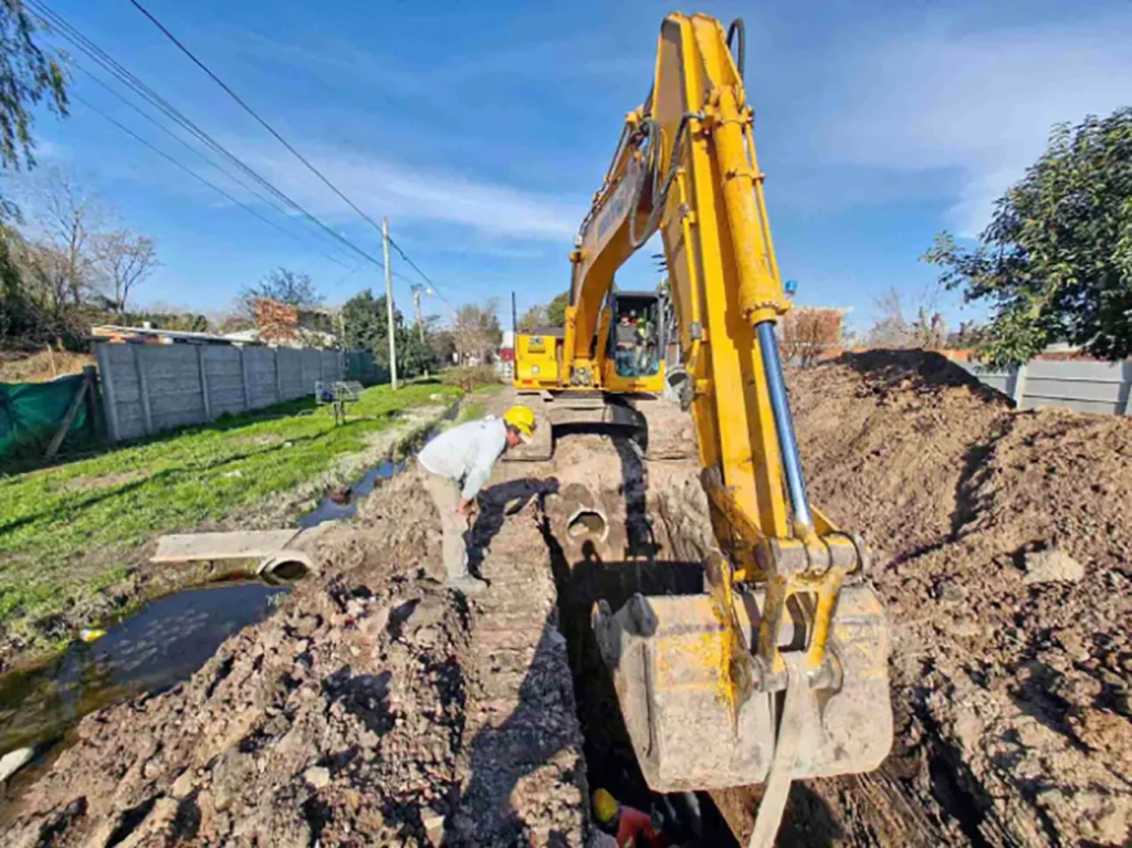 Obras hídricas en Merlo
