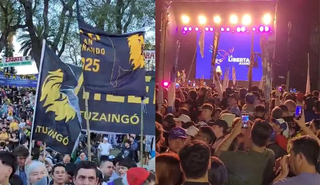 Acto de Milei en Parque Lezama
