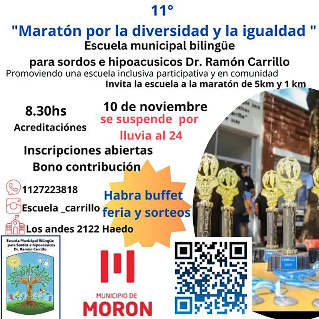 Maratón Escuela de Sordos e Hipoacúsicos Morón (foto de archivo)