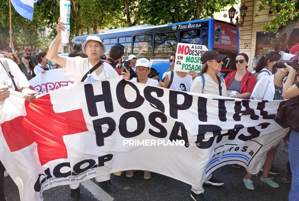 Protestas en el hospital Posadas