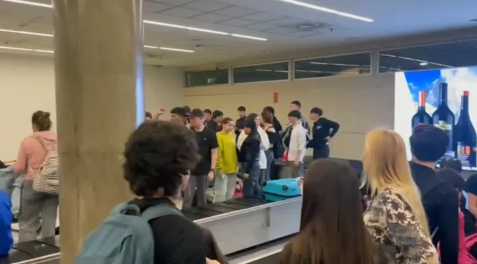 Protesta de estudiantes en Ezeiza