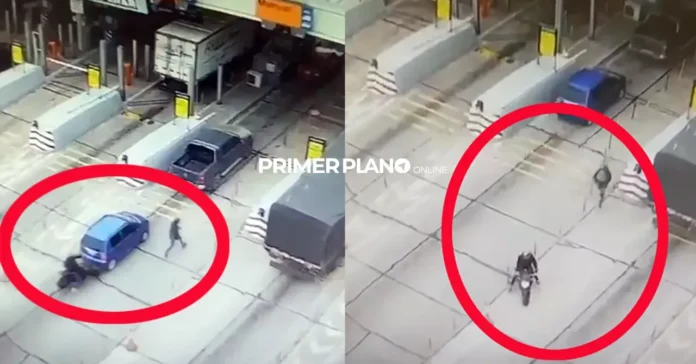 Golpe de motochorros en Acceso Oeste