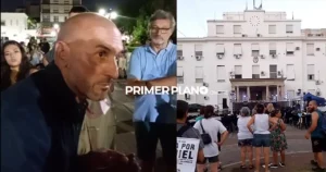 Damián Cardoso con familiares de víctimas de la inseguridad