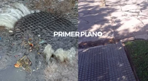Desborde cloacal barrio Seré