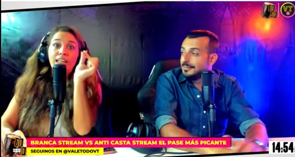 Cruce entre Brancatelli e influencers libertarios