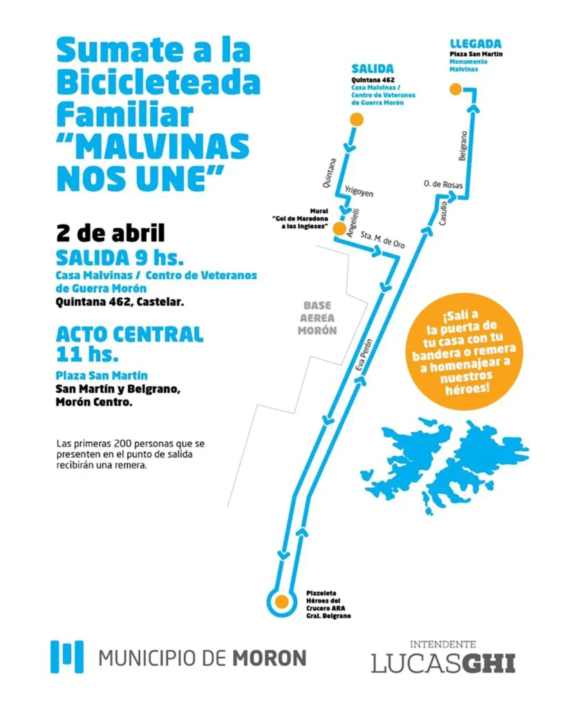 Bicicleteada por Malvinas en Morón
