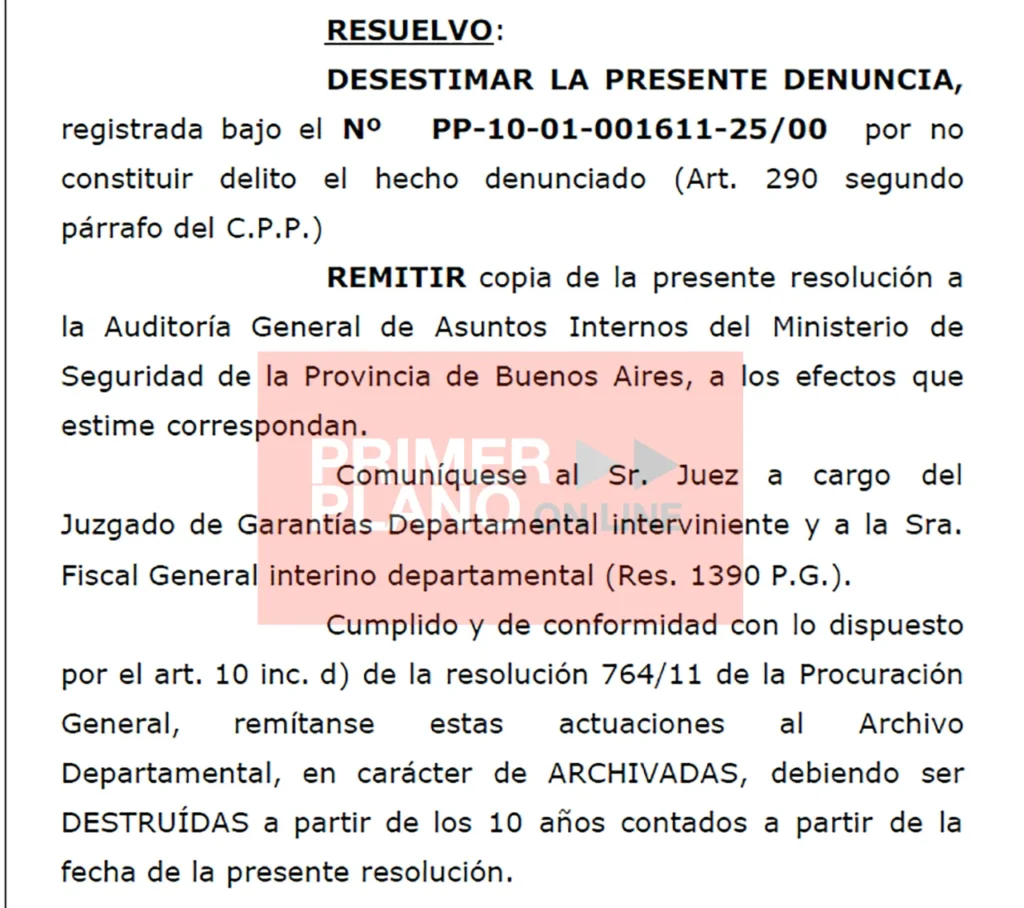 Policías separados en Ituzaingó