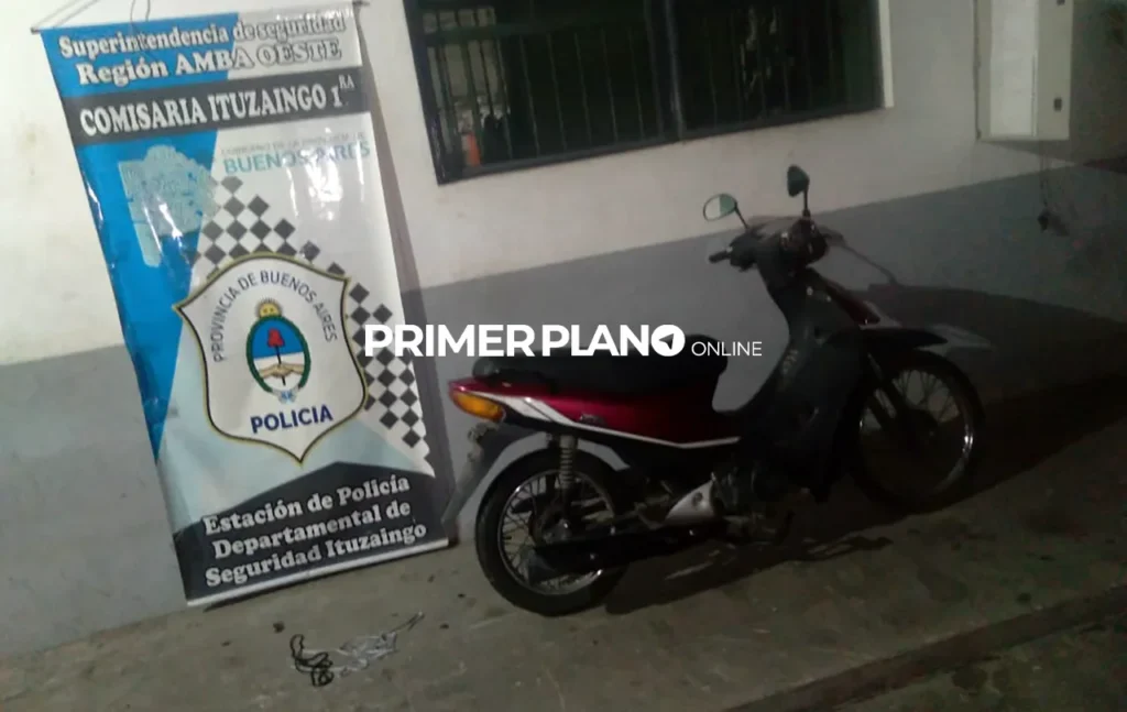 Moto recuperada en Ituzaingó