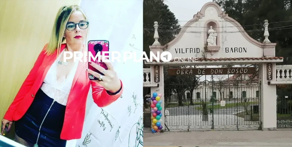 Mamá arrastrada en las puertas del colegio Don Bosco