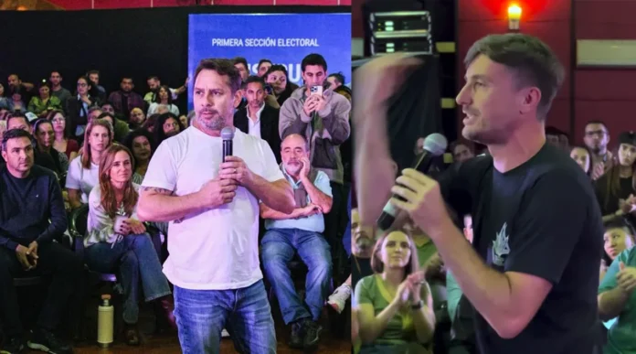 Lucas Ghi y Pablo Descalzo en el plenario de Derecho al Futuro