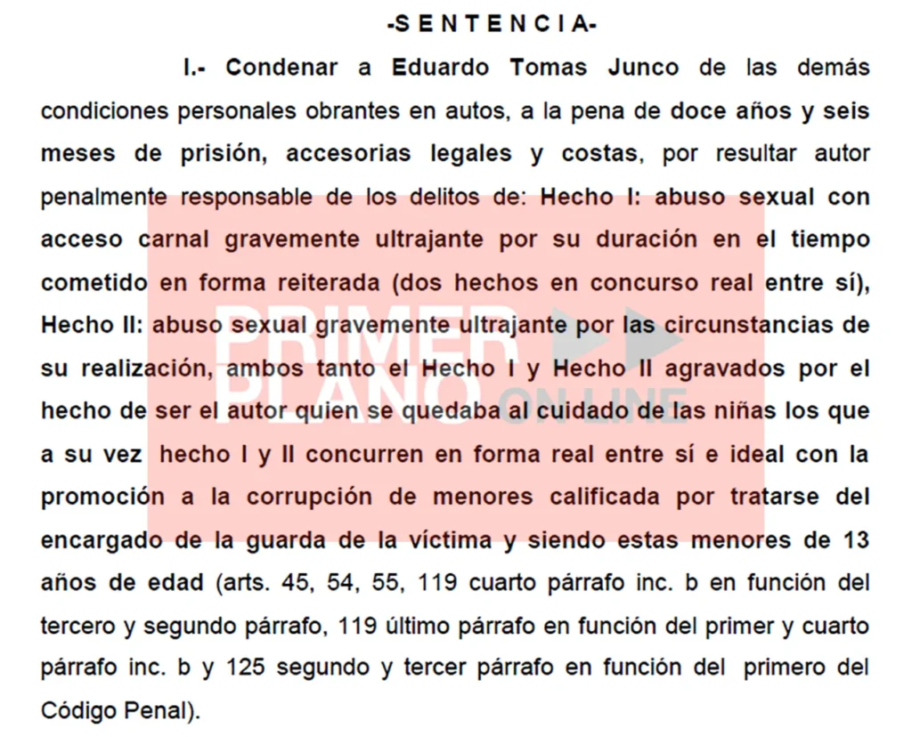 Condena a abusador de sus sobrinas en Merlo