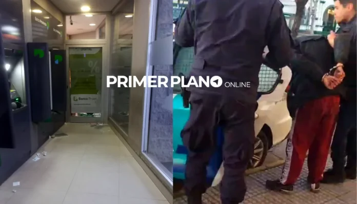 Detenido por meterse a robar en un banco de Merlo