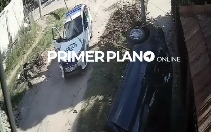 Robó auto en Haedo y terminó volcando