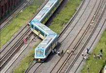Descarriló formación del tren Sarmiento