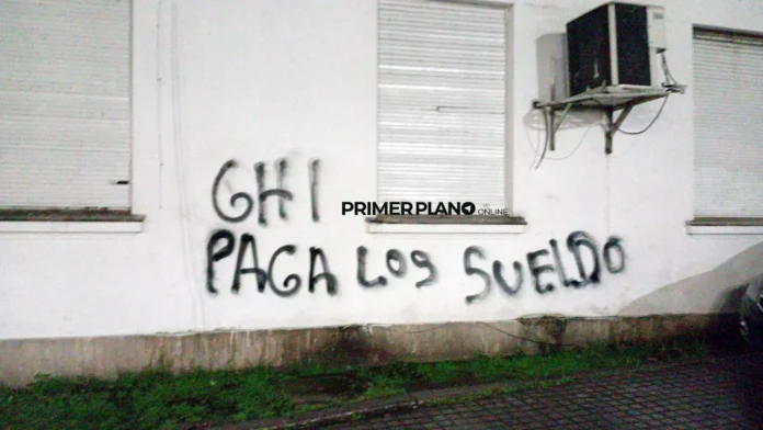 Protesta de municipales en Morón
