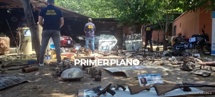 Autopartes incautadas en Merlo