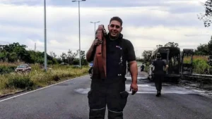 Bomberos atropellados en Morón