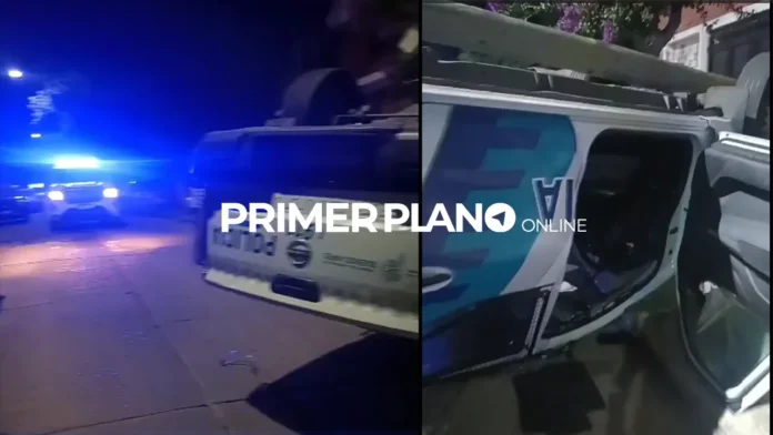 Patrullero volcado en Morón
