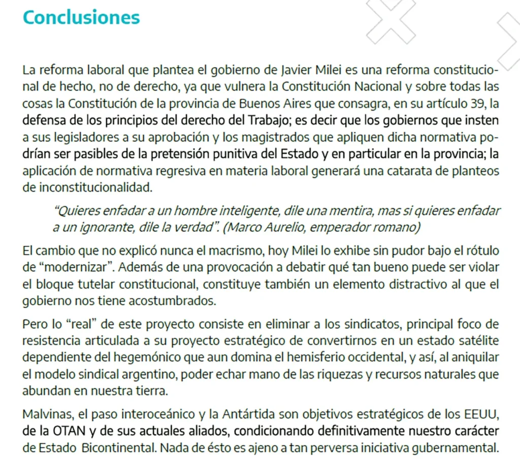 La Provincia contra la reforma laboral