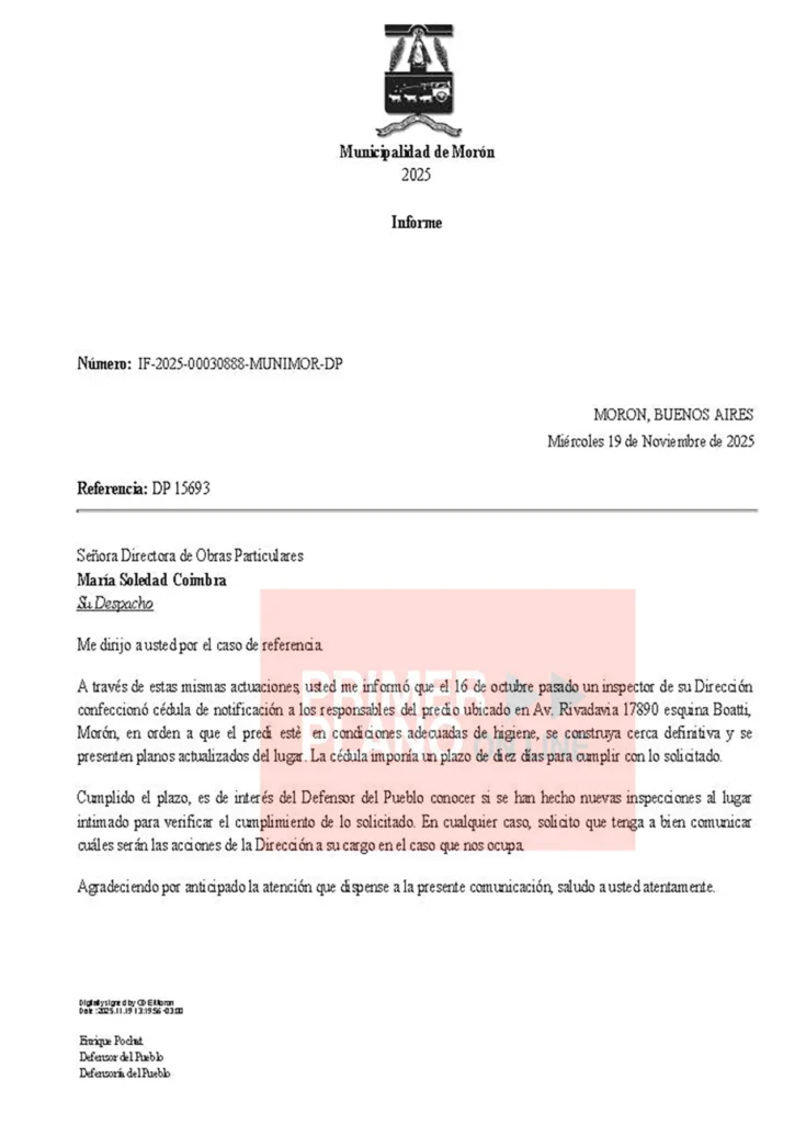 Inmueble abandonado en el centro de Morón