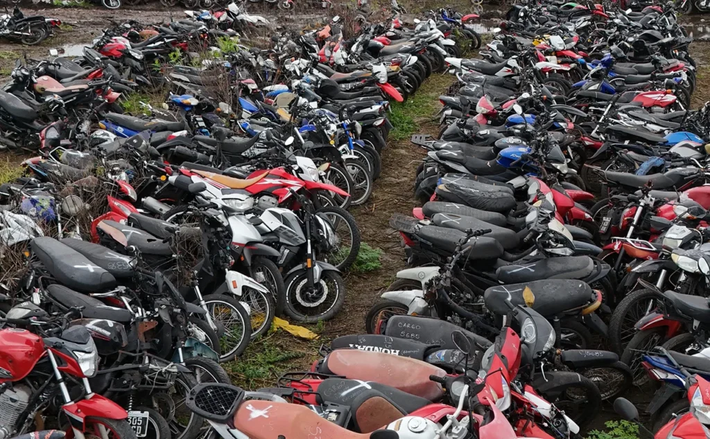 Motos secuestradas en La Matanza
