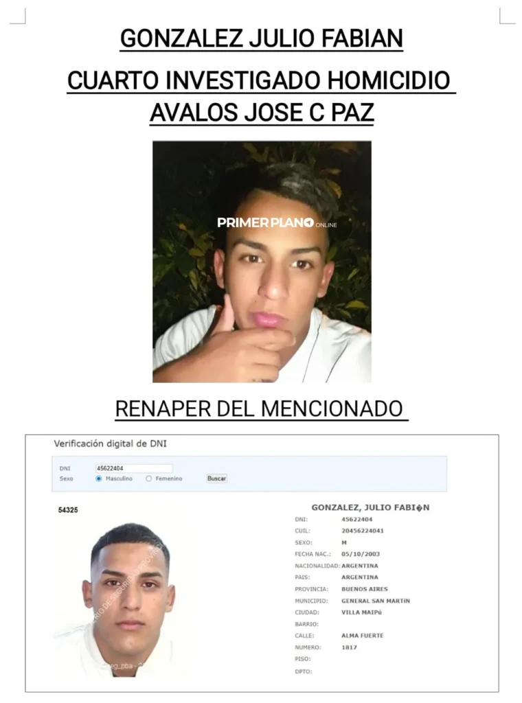 Crimen del penitenciario en José C. Paz