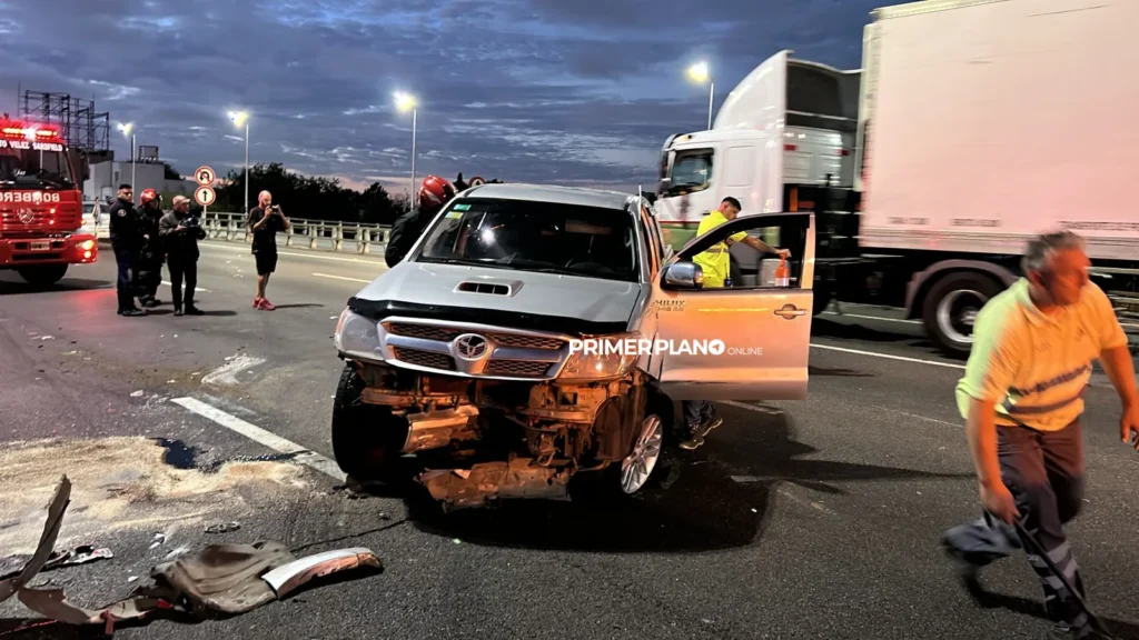 Choque y vuelco en la Perito Moreno