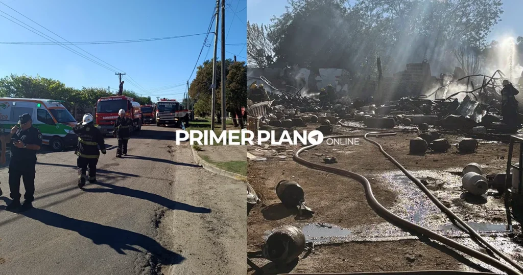 Explosión en depósito de garrafas en Merlo