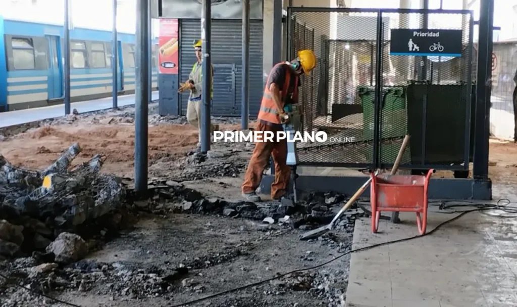 Obras en la estación Morón del tren Sarmiento