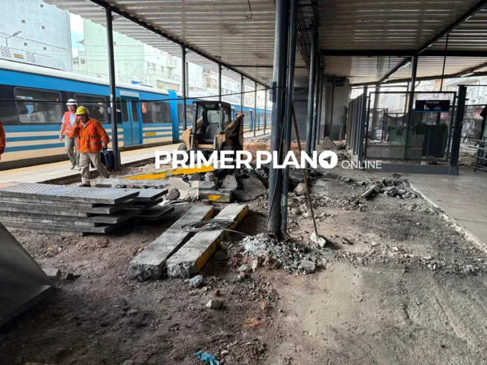Obras en la estación Morón del tren Sarmiento