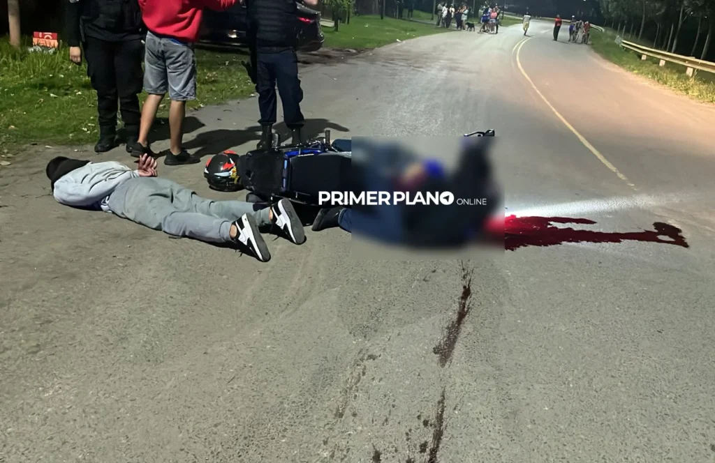 Motochorro muerto en Merlo