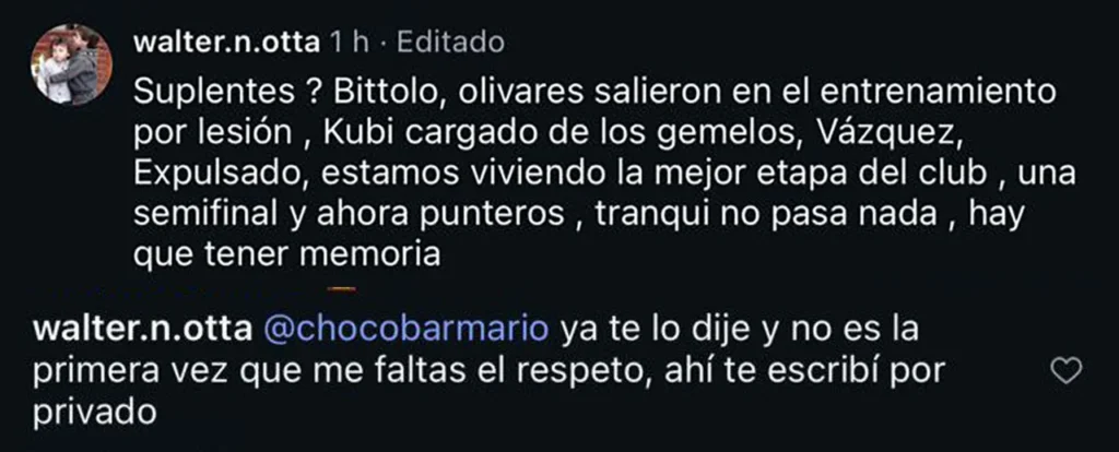 Los mensajes de Walter Otta