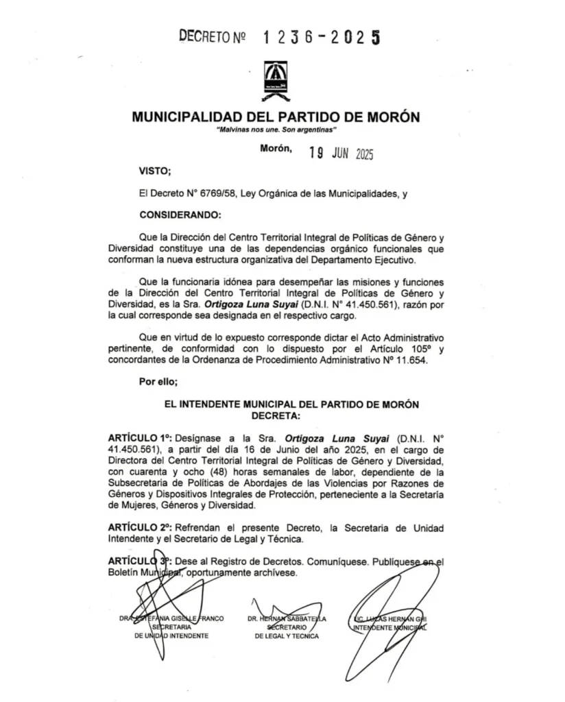 Funcionaria narco en Morón