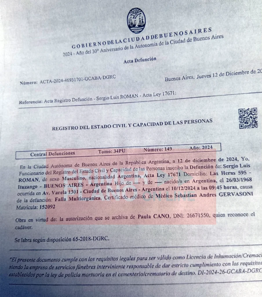 Comerciante de Ituzaingó declarado muerto